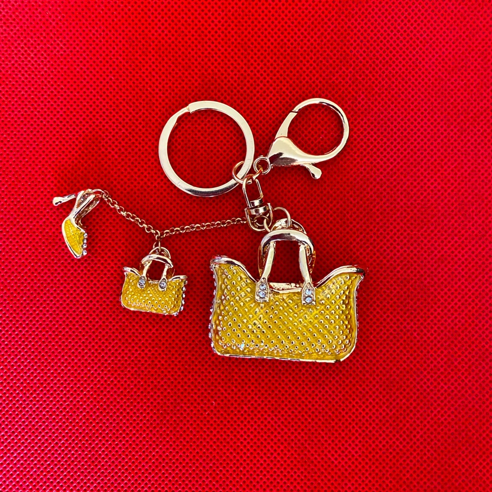 Very classy bag charm/key chain